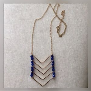 By Boe V shape with vintage beads necklace